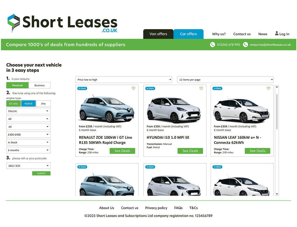 Short leases example